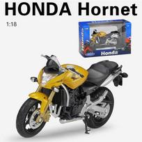 1/18 mastelio Welly HONDA Hornet lydinio motociklo modelis lietinio metalo žaislinės transporto priemonės motociklo modelis labai tikroviškas kolekcinis vaikų dovanos 1/18-11.7x6.5x4.2cm auksas