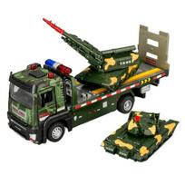 1/32 Karinio tanko transporto lydinio automobilio modeliai Žaislas Diecast metalas Atidaromos durys Transporto priemonės garsas Šviesa Atitraukiami žaislai vaikams Dovanos kamufliažinė žalia spalva