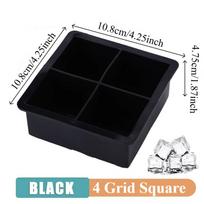4/6/8 lizdų ledo rutulių gaminimo forma silikoninė ledo kubelių forma padėklas DIY šaldymo ledo gaminimo įrankiai virtuvės baro reikmenys puikiai tinka šaldikliui kokteiliams black