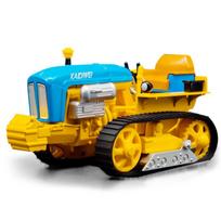 1/18 Scale Farm žaislinis vikšrinis traktorius priekaba, liejamas žaislinis traktorius vaikams berniukams 1/18-Size:15.5*8*6.5cm geltona