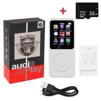 Mini MP3 MP4 grotuvai FM radijas Su Bluetooth suderinamas 5.4 stereo muzikos grotuvas, nešiojamasis garsiakalbis, palaikymas FM TF kortelės E-knygos diktofonas Integruotas mikrofonas With 32G TF Card balta