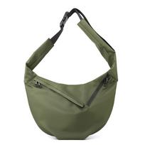 Men's Trendy Cross-Border Large Capacity Messenger Bag - Dumpling Shoulder Bag for Casual Travel armijos žalia spalva