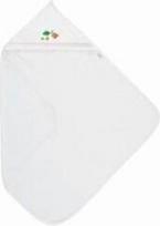 Kūdikio rankšluostis su gobtuvu BabyMatex, 100x100 cm, baltas