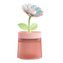 Didelės talpos USB drėkintuvas Gėlės formos Dvigubas purškimas Mažas triukšmas Automatinis išjungimas Oro drėkintuvas Eterinių aliejų difuzorius su šviesa Sunflower rožinė