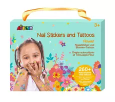 AVENIR 230+ nagų lipdukų ir tatuiruočių „Gėlės“