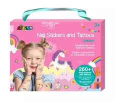 AVENIR 230+ nagų lipdukų ir tatuiruočių „Vienaragiai“