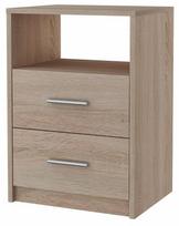Naktinis Staliukas Oak Sonoma 40 Cm Stalčiai
