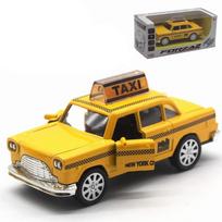 1/32 mastelio taksi žaislinis automobilis vaikams, geltonas taksi Niujorko taksi žaislinis automobilis, lietas modelis, žaislinis automobilis su atitraukimo funkcija mažyliui 1/32-Size:12.5*5*5cm,Bird geltona