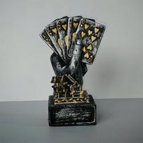 Mini Poker Medal Hand-shaped Award for Friend 1set