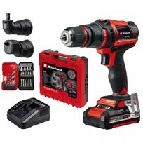 Bezvadu urbis TE-CD 18/45 3X-Li +22, EINHELL 4513990, 2 ātrumi, 45 Nm, 22 uzgaļu komplekts, 2.0 Ah akumulators, LED apgaismojums