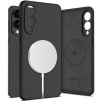 Juodas dėklas "Tech-Protect Liquid Silicone Magsafe" telefonui Samsung Galaxy S25 Edge