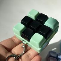 Klaviatūros Fidget Raktų pakabukas 9 Mygtukų Mechaninis Clicker Kūrybiški Aksesuarai Nešiojami Reikmenys Purple Blue