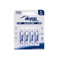 AA (LR6) šarminė Zn-MnO2 baterija - 1.5V/3050mAh - Akyga AKY2068 - lizdinė plokštelė - 4 vnt.
