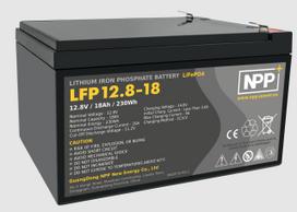 Akumuliatorius LiFePO4 12.8V 18Ah su BT, F2 (T2) kontaktais NPP
