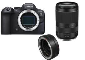 Skaitmeninis fotoaparatas Canon EOS R6 Mark II + RF 24-240mm f/4-6.3 IS USM + EF-EOS R