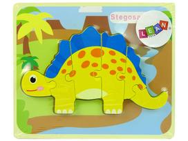 Medinė dėlionė Dinozauras LeanToys, 6 det.