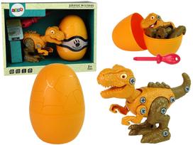 Žaislinis dinozaurų rinkinys su atsuktuvu Lean Toys, geltonas