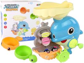 Vonios žaislas Lean Toys delfinas su kriokliu, 30x30x11 cm