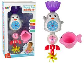 Vandens žaislas vaikams Lean Toys su pingvinu ir gėle