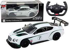Nuotoliniu būdu valdomas Bentley Continental GT3 modelis, 1:14, baltas