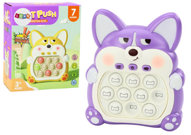 Pop-It Fox žaidimo konsolė violetinė, 7 žaidimo režimai