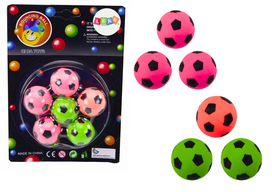 Spalvoti guminiai futbolo kamuoliukai, 6 vnt.