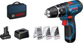 Smūginis suktuvas-gręžtuvas Bosch GSB 12V-15; 12 V; 1x2,0; 1x4,0 Ah akum.