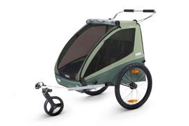 THULE COASTER XT BASIL GREEN vežimėlis vaikui, dviračio priekaba