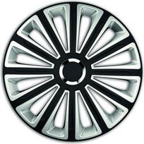 Ratų gaubtai R16 Sidabriniai  TREND BLACK-SILVER, 4 vnt