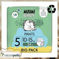 Sauskelnės-kelnaitės Moomin Baby 5 (10-15 kg), 54 vnt.