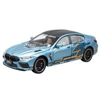 1/24 BMW M8 MANHART MH8 800 Lydinio Sportinio Automobilio Modelis Diecasts Metalinis Lenktyninio Automobilio Transporto Priemonių Modelis Simuliacija Garsas ir Šviesa Vaikų Žaislas Dovana mėlyna