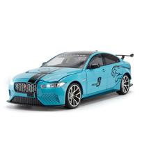 Didelio dydžio 1/18 Jaguar XE SV Project 8 SUV lydinio sportinio automobilio modelis lietas metalinis automobilis transporto priemonių modelis garsas ir šviesa žaislas vaikams dovana mėlyna