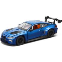 1/32 BMW M4 GT3 lydinio sportinio automobilio modelis, metalinės trasos lenktyninio automobilio modelis, puikiai imituojantis garsą ir lengvus vaikų žaislus, dovana mėlyna