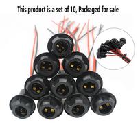 10 vnt. T10 Automobilio Lizdo Jungties Prailgintuvas LED Pleišto Šviesos Pagrindas 10pcs juoda