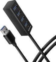 AXAGON HUE-M1AL 4x USB 3.2 Gen 1 MINI hub, metal, 1.2m USB-A cable