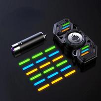 Lydinio šviečiantis rankų suktukas žaislas metalinis pirštų antistresas naujos technologijos deformuojama mechanika suaugusiems vaikams berniukui STAR SOLDIER