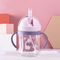 250 ml kūdikio maitinimo puodelis su šiaudeliais Learn Feeding geriamasis buteliukas žalia