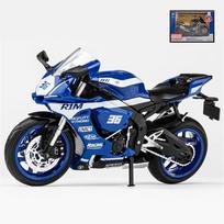 1/12 Yamaha YZF-R1M Lydinio Lenktyninio Motociklo Modelis Simuliacinis Diecast Metalo Visureigio Motociklo Modelis Garsas ir Šviesa Vaikų Žaislas Dovana mėlyna