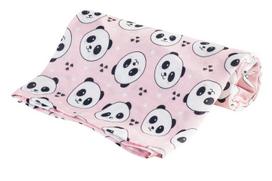 Bambukinis vystyklas Bocioland 0307 Panda, rožinis, 75x75 cm
