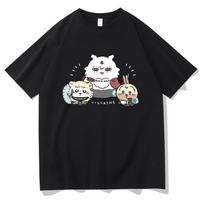 Chiikawa marškinėliai Unisex Harajuku Graphic Juokingi Kawaii marškinėliai Unisex japonų anime animaciniai filmai Kasdieniai medvilniniai marškinėliai Korėjos drabužiai 2XL