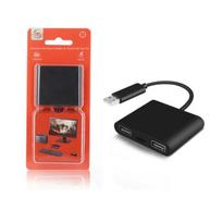 Žaidimų pulto USB keitiklis USB šakotuvas adapteris Suderinamas su Xbox / PS4 / Switch 5.5*5*1cm juoda
