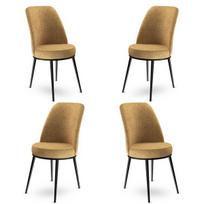 Kėdės rinkinys (4 vienetai) Dexa - Cappuccino, Black