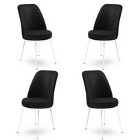 Kėdės rinkinys (4 vienetai) Dexa - Black, White