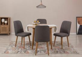 Išplečiamas pietų stalas ir kėdės (5 vienetai) Vina 1501 - Atlantic Pine, Anthracite