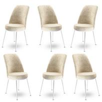 Kėdės rinkinys (6 vienetai) Dexa - Cream, White