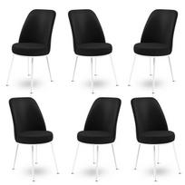 Kėdės rinkinys (6 vienetai) Dexa - Black, White