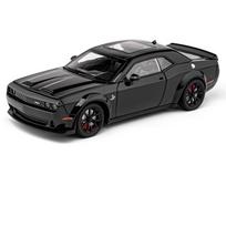 1/22 Dodge Challenger SRT Hellcat Lydinio Musle Automobilio Modelis Metalinės Liejimo Sportinio Automobilio Modeliai Garsas Šviesa Vaikų Žaislas Dovana juoda