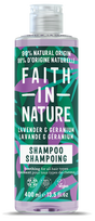 FAITH IN NATURE Lavender & Geranium, visų tipų plaukams,  šampūnas, 400 ml
