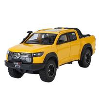 1/24 Great Wall Motor POER pikapas, lydinio automobilio modelis, liejamas metalinis visureigis, automobilio modelis, imitacija garso šviesos vaikams žaislas, dovana geltona