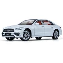 1/24 Benz C260 L C-klasės lydinio automobilio modelis Metaliniai žaisliniai transporto priemonės modeliai Automobilio modelis Simuliacinis garsas ir šviesa Kolekcija Vaikų dovanos balta
